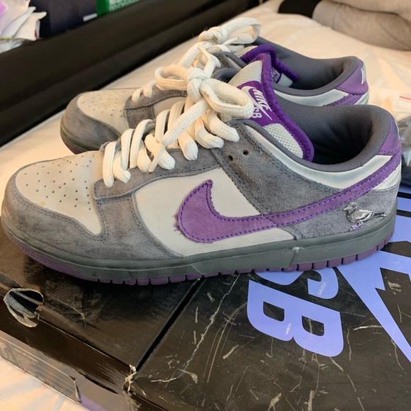 nike sb dunk purple pigeon